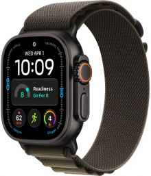 Apple Watch Ultra 4 (2026) 49mm Black Titanium Case with Dark Olive Alpine Loop Small